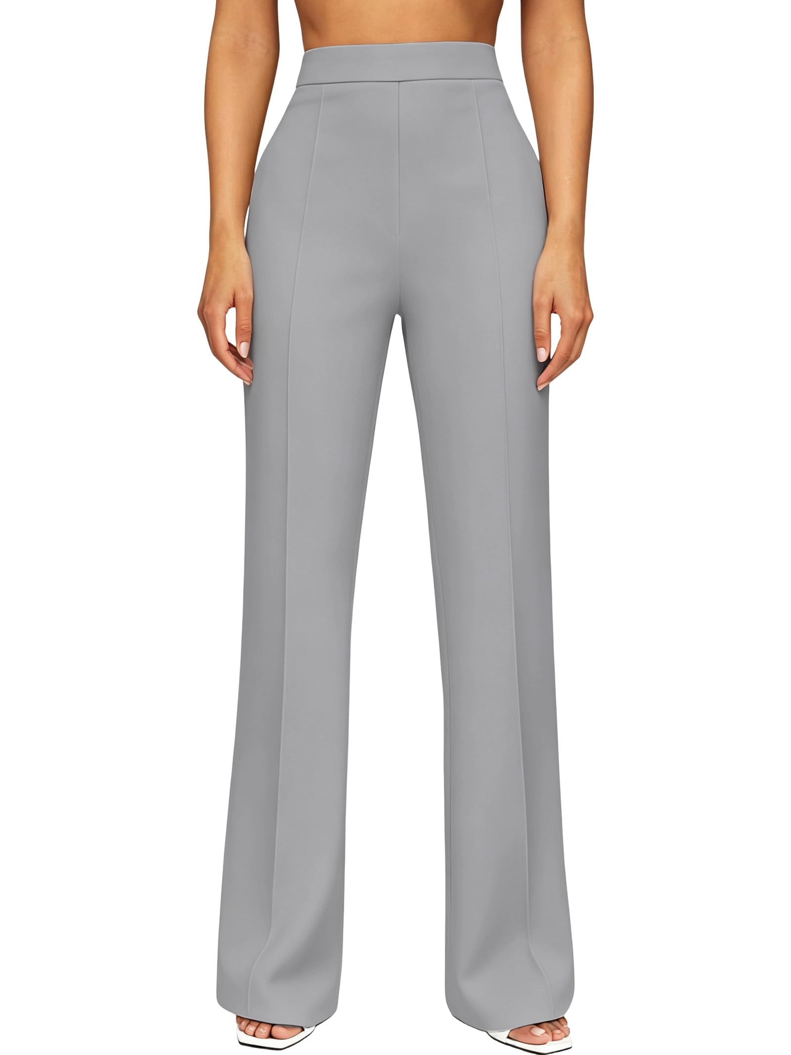 JEKAOYI Womens Straight Leg Dress Work Pants High Waist Stretchy Business Casual
