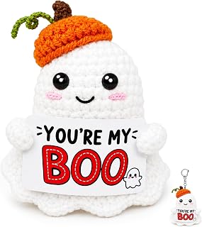 Boo Basket Stuffers for Women Halloween Gifts for Adult Anniversary Crochet | You're My Boo Crochet Ghost Halloween Anniversary Birthday Gifts for Men Her Him Girlfriend Boyfriend Valentines Christmas