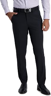 Haggar Men's Active Series Tech Slim Fit Flat Front Supreme Flex Waistband Trousers