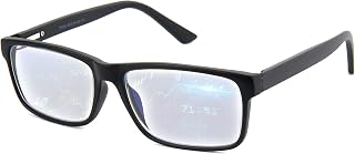 BLUE CUT Blue Glasses That Blocking Light: Anti-fatigue Computer Glasses Prevent Headache Gaming Glasses (Black/Blue, 1.00) Unisex-Adult