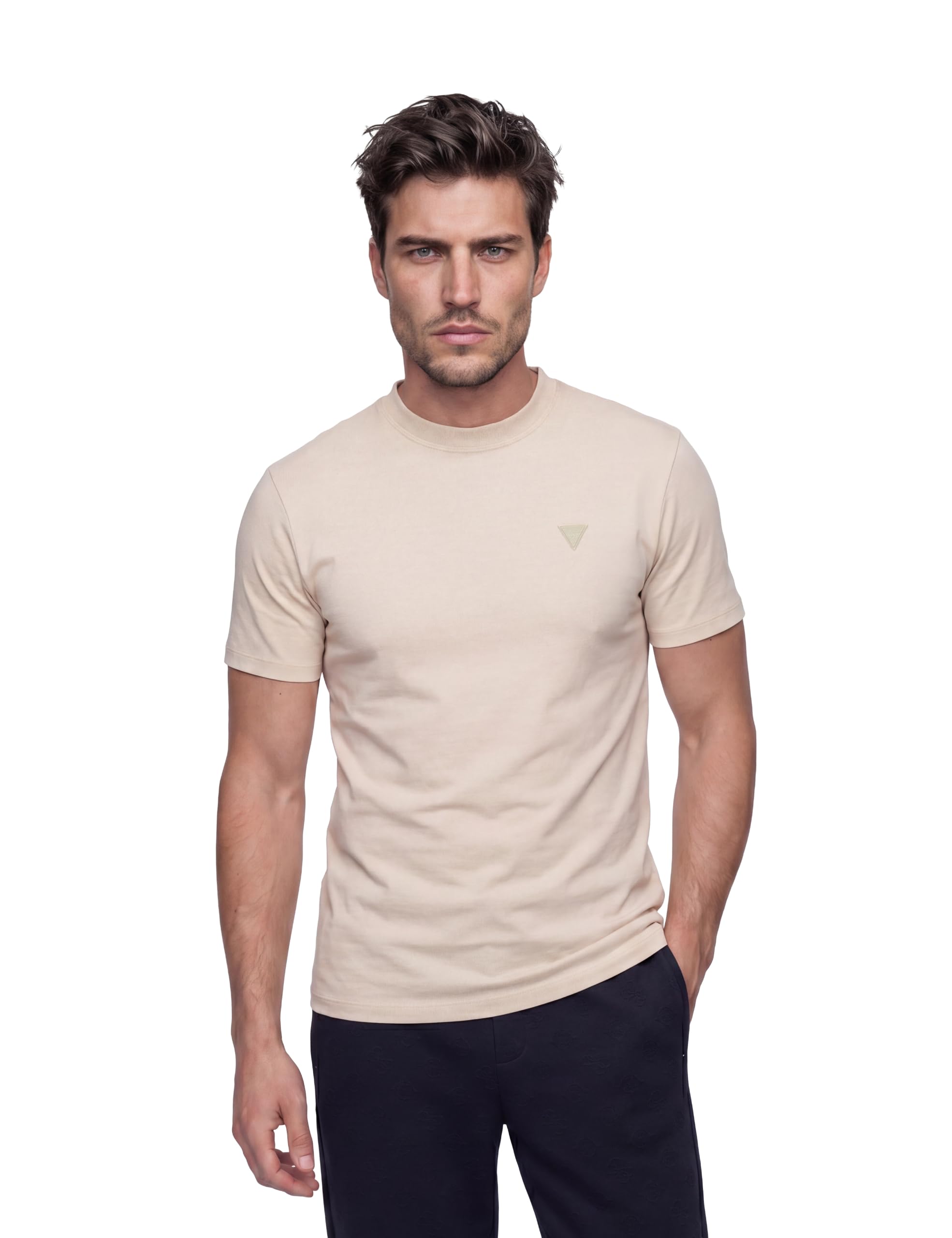 GUESS Hedley - Men's Crew Neck T-Shirt in Cotton and Modal