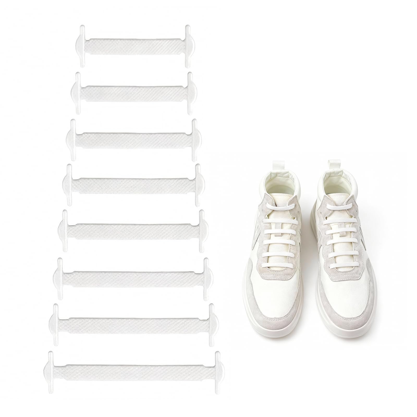 No Tie Shoelaces for Adults Stretch Silicone Elastic No Tie Shoelaces 16 Pcs for