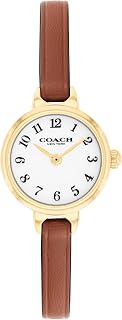 COACH Iris Women’s Quartz Watch - Leather Strap, Classic Round Dial with Numeral Markers - Classic, Versatile Timepiece - Gift for Her 22.5mm