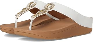Fitflop Leather Sandals with White Crystals