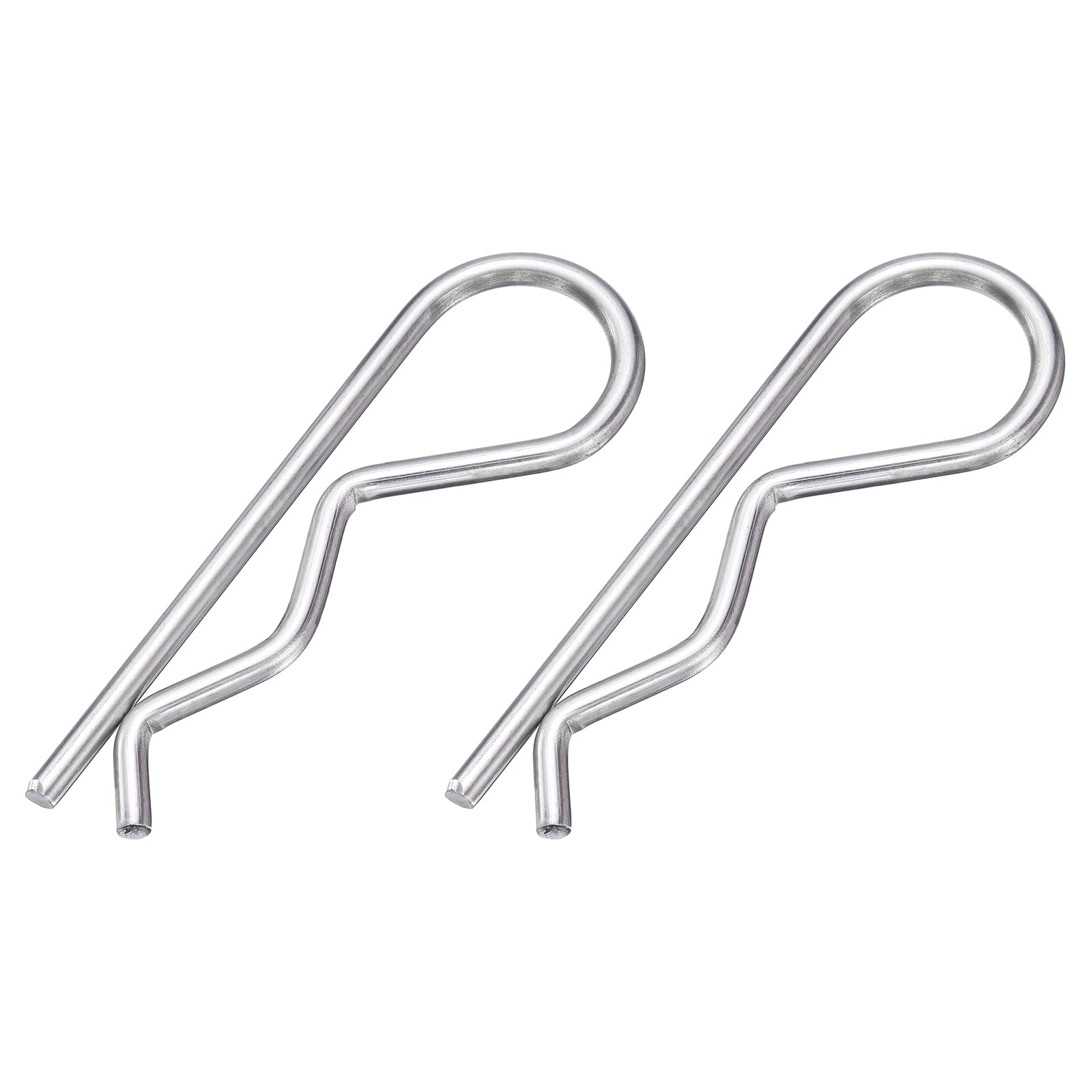 DEFANEX Cotter Pins M4x90mm Spring R Clips Hitch Pin Clip Hardware 2 Pcs | 304 S
