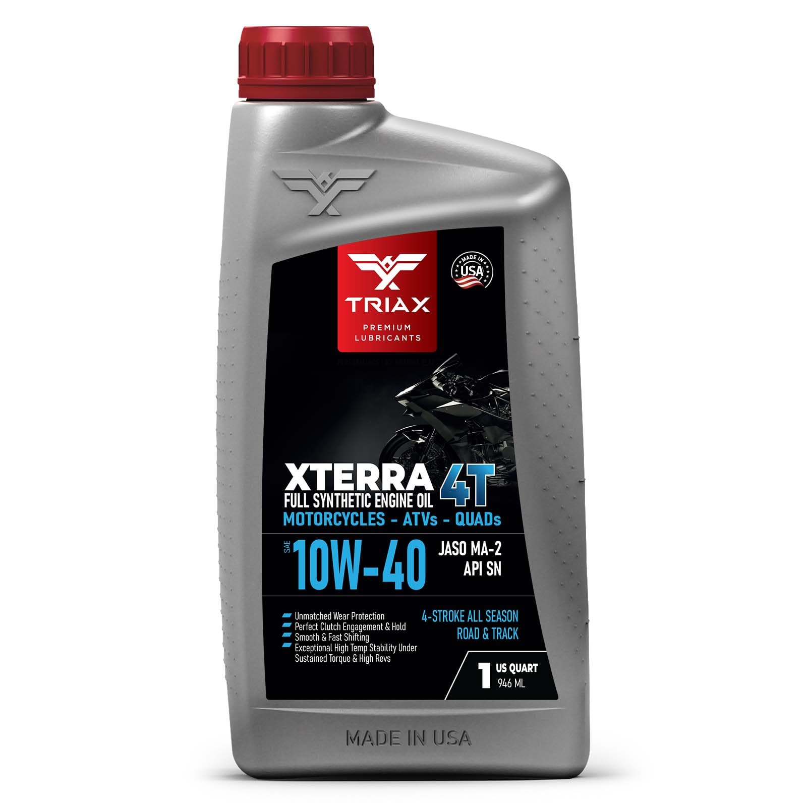 TRIAX XTerra 4T 10W-40 Full Synthetic 4 Stroke Engine Oil | For Motorcycles, ATV