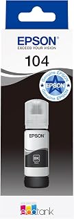 Epson EcoTank 104 Black Genuine Ink Bottle, Amazon Dash Replenishment Ready