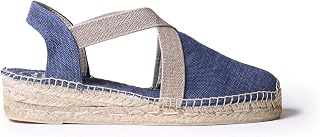 Toni Pons Verdi-V Women's Vegan Espadrille Wedge Made from Cotton Fabric
