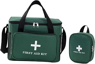 MotiveTech Empty First Aid Bag Adjustable Shoulder Strap Camping Travel Large Capacity Outdoor Hiking Organizer Emergency Responder Bag