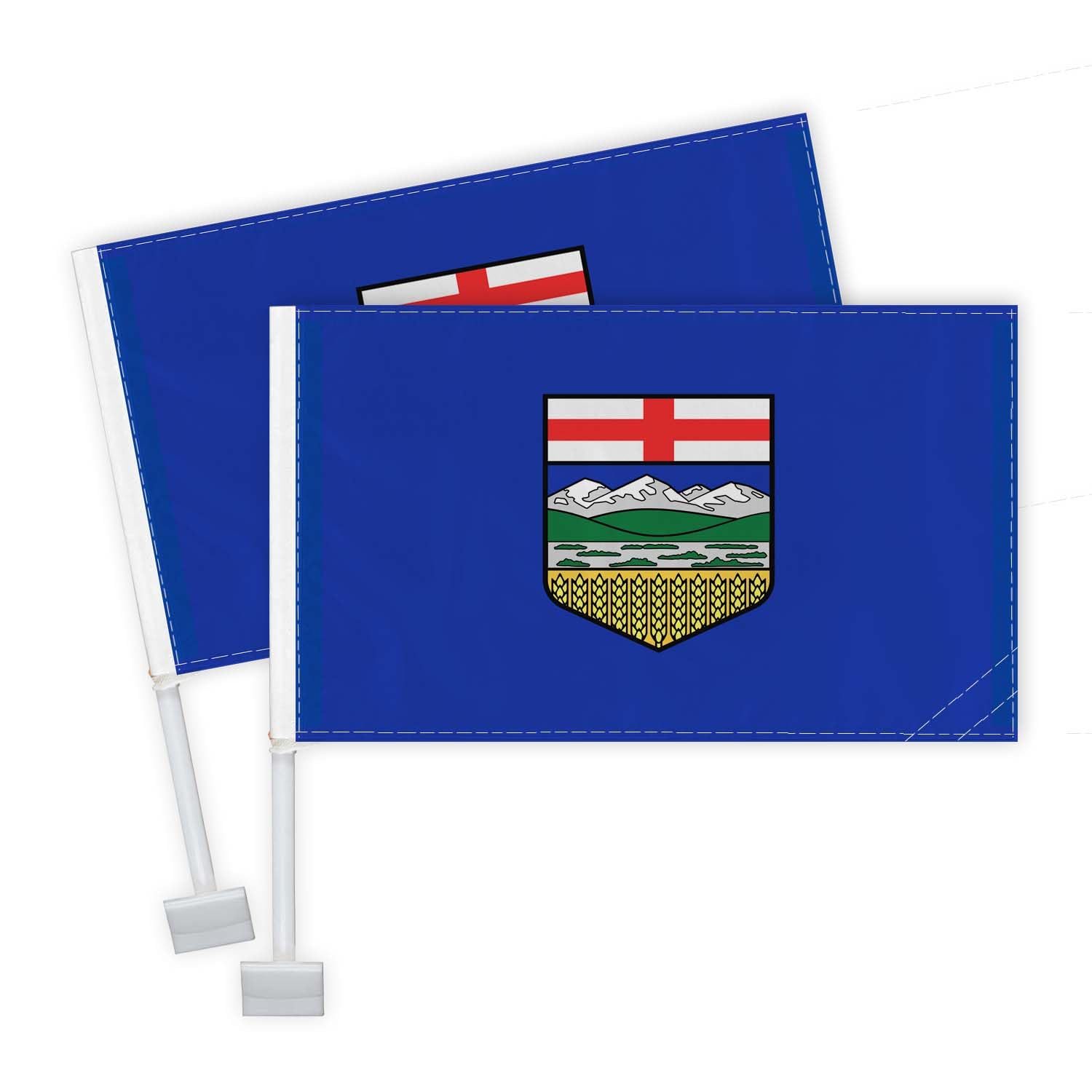 2 PCS Alberta Car Flag,Heavy Duty Canada Province Albertan Decor,Two Layer Digit