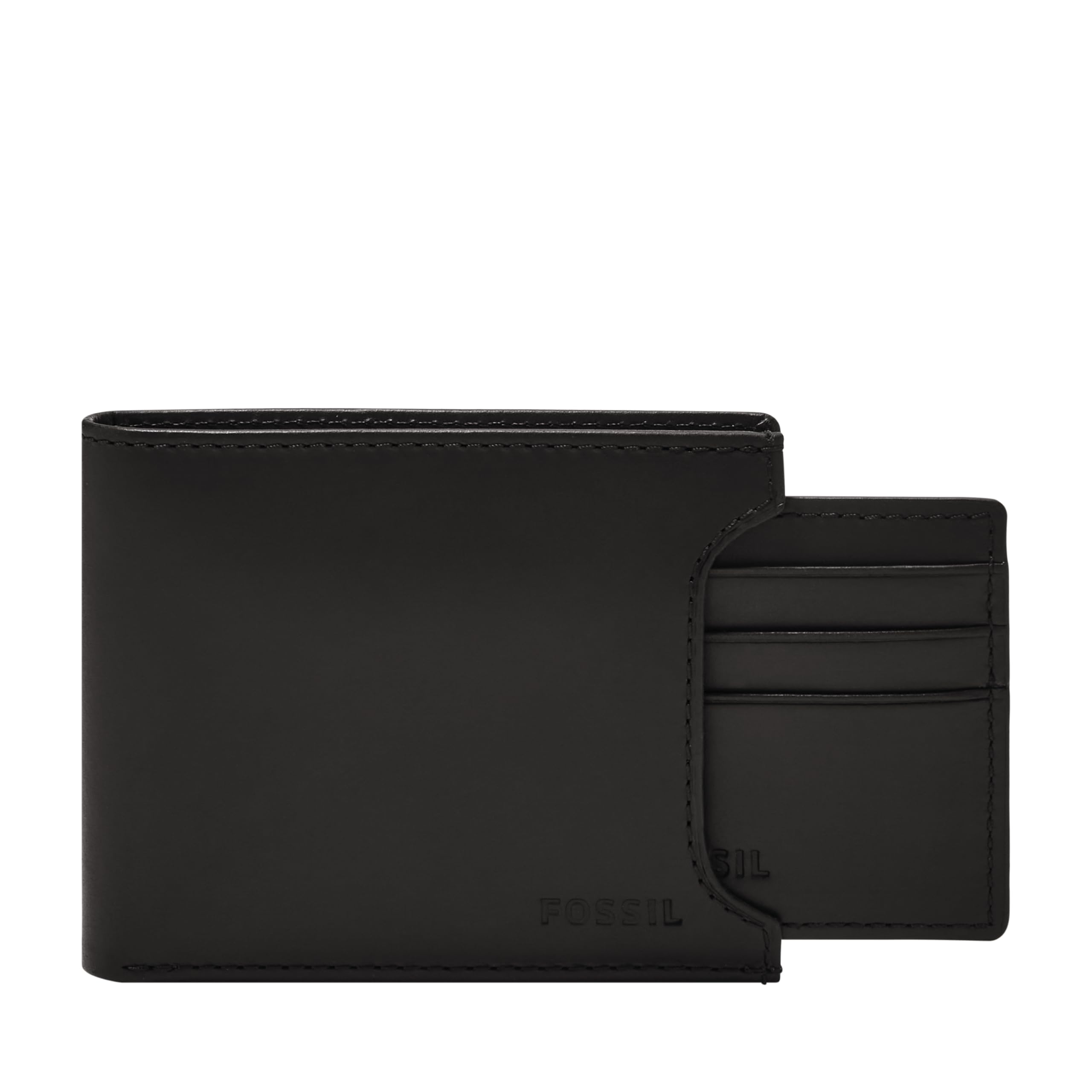Fossil Men's Derrick Leather Bifold Sliding 2-in-1 with Removable Card Case Wall