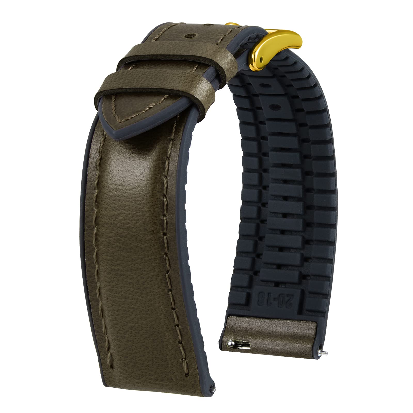 BINLUN Leather Watch Strap 22mm 21mm 20mm 19mm 18mm 16mm 14mm Oil Waxed Leather 