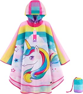 WAWSAM Regenponcho Kinder Wasserdicht Regencape Kinder Leicht