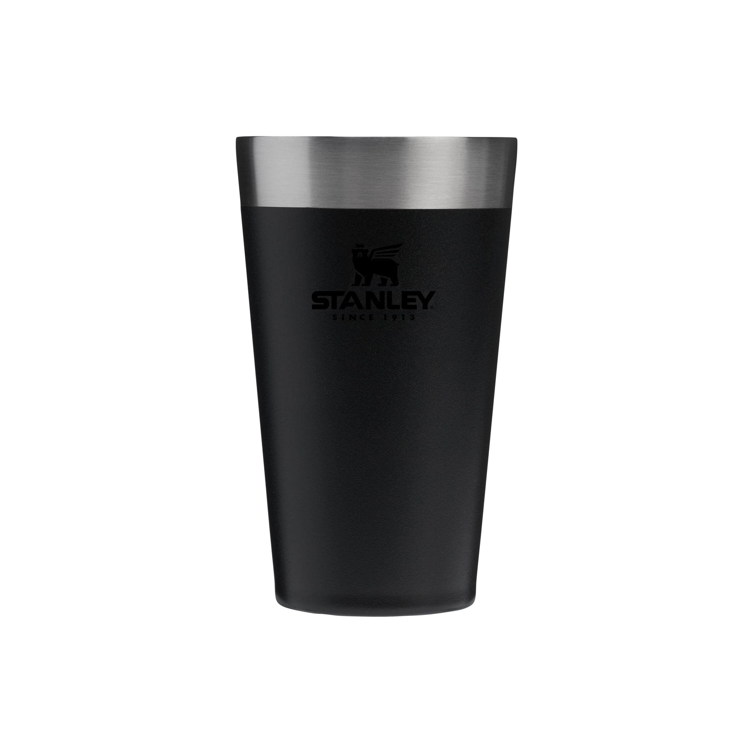 STANLEY 1913 Adventure Stacking Beer Pint 0.47L - Black | Keeps Drinks Cold For 