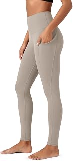 ODODOS Women's High Waisted Yoga Leggings with Pockets, Tummy Control Non See Through Workout Athletic Running Yoga Pants