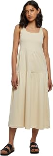 URBAN CLASSICS Women's Summer Dress with Back, Cool Cotton Dress, Spring Summer Dress, Available in Various Colours and Sizes XS - 5XL
