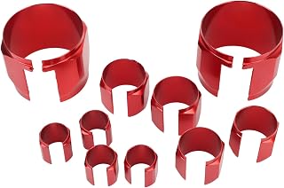 Aumotop Universal Radiator Hose Cover, Stainless Steel Design, Heat (Red) | Durable stainless steel material, resistant to fuel, improved performance, universal compatibility