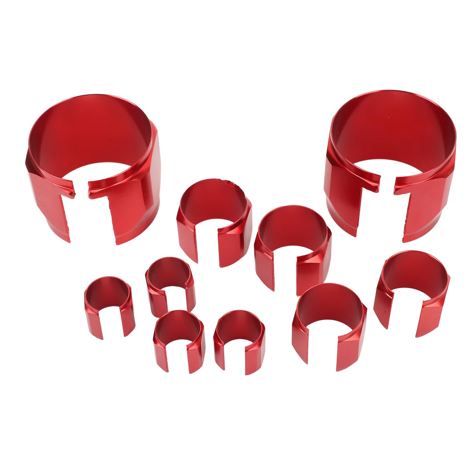 Aumotop Universal Radiator Hose Cover, Stainless Steel Design, Heat (Red) | Dura