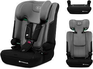 Kinderkraft I-Comfy, Car seat, for Kids, Regulations (76-150cm), Adjustible backcrest, 5-Point Safety Harness, Easy Grow System, for Child, Easy Installation, Dark Gray
