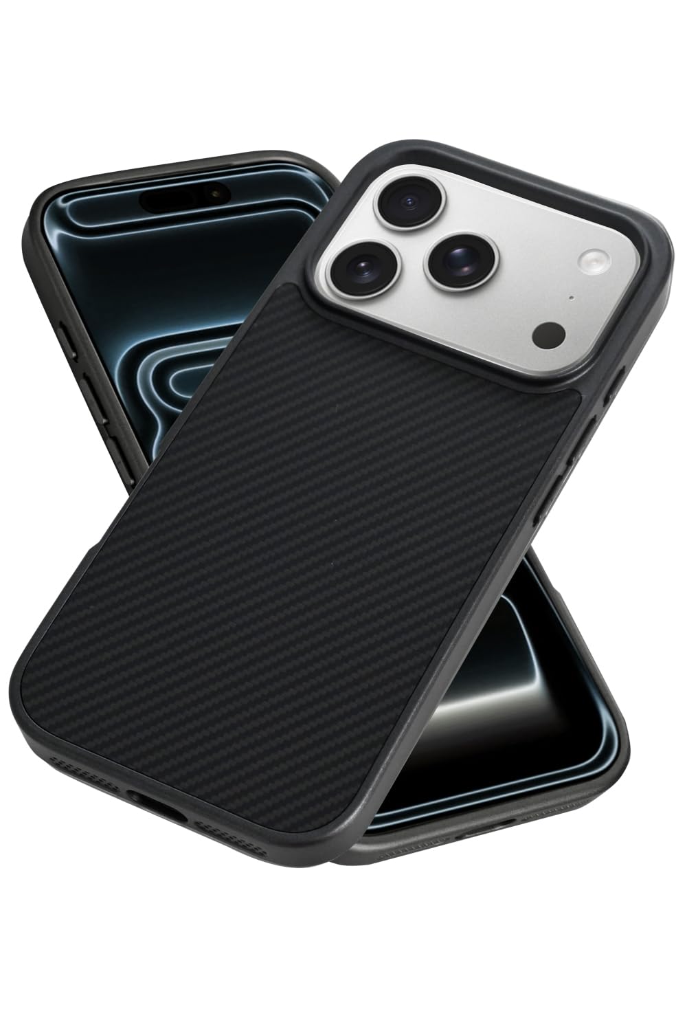 Sizkawil Re iPhone 17 Pro Case Cover Silicone Shockproof Carbon Style Case Smart