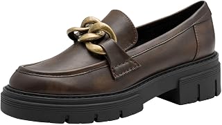 MARCO TOZZI Women's Loafers with Wide Heel Vegan