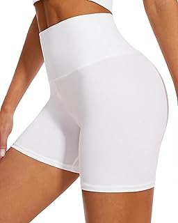 DHSO High Waisted Buttery Soft Biker Shorts for Women Tummy Control 5" | 4-Way Stretch,Gentle Compression,Spandex,Workout,Running,Gym,Yoga,Athletic Activewear,Under Dress