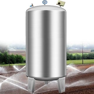 AityBuy 60 100 160 200 250 300L Water Bladder Tank,Stainless Steel Pressure Tank,Well Pressure Tank,Vertical Water Storage Bladder for Agricultural Water,Well,Home 26.4GaL/100L