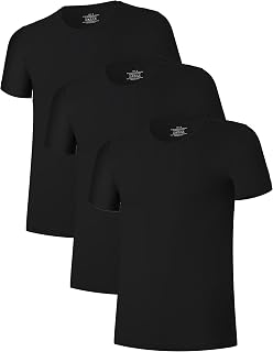 COLORFULLEAF 3/5-Pack Mens Bamboo T-Shirt Undershirt Lightweight Short Sleeve Crew/V Neck Tshirt Multipack S,M,L,XL,XXL