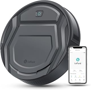 Lefant Robotic Vacuum Cleaner 2200Pa, Non-Shedding, Ultra-Slim 7.6cm, Self-Loading, Wi-Fi/App/Alexa, 120 Minutes, 6 Cleaning Modes, Ideal for Pet Hair, Hard Floors M210-Pro