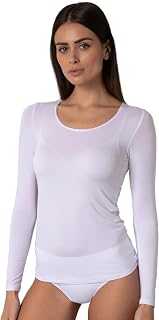 Lovable Round Neck Wide Micromodal Stretch Soft Breathable Knitted Long Sleeve Women's