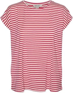 Vero Moda Vmava Plain SS Top Stripe Ga Jrs Noos Women's T-Shirt (Pack of 1)