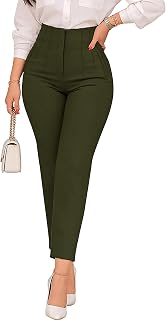 Kubsid Womens Straight Leg Dress Pants 2026 High Waisted Stretchy Work Business Casual Pants Office Trousers with Pockets