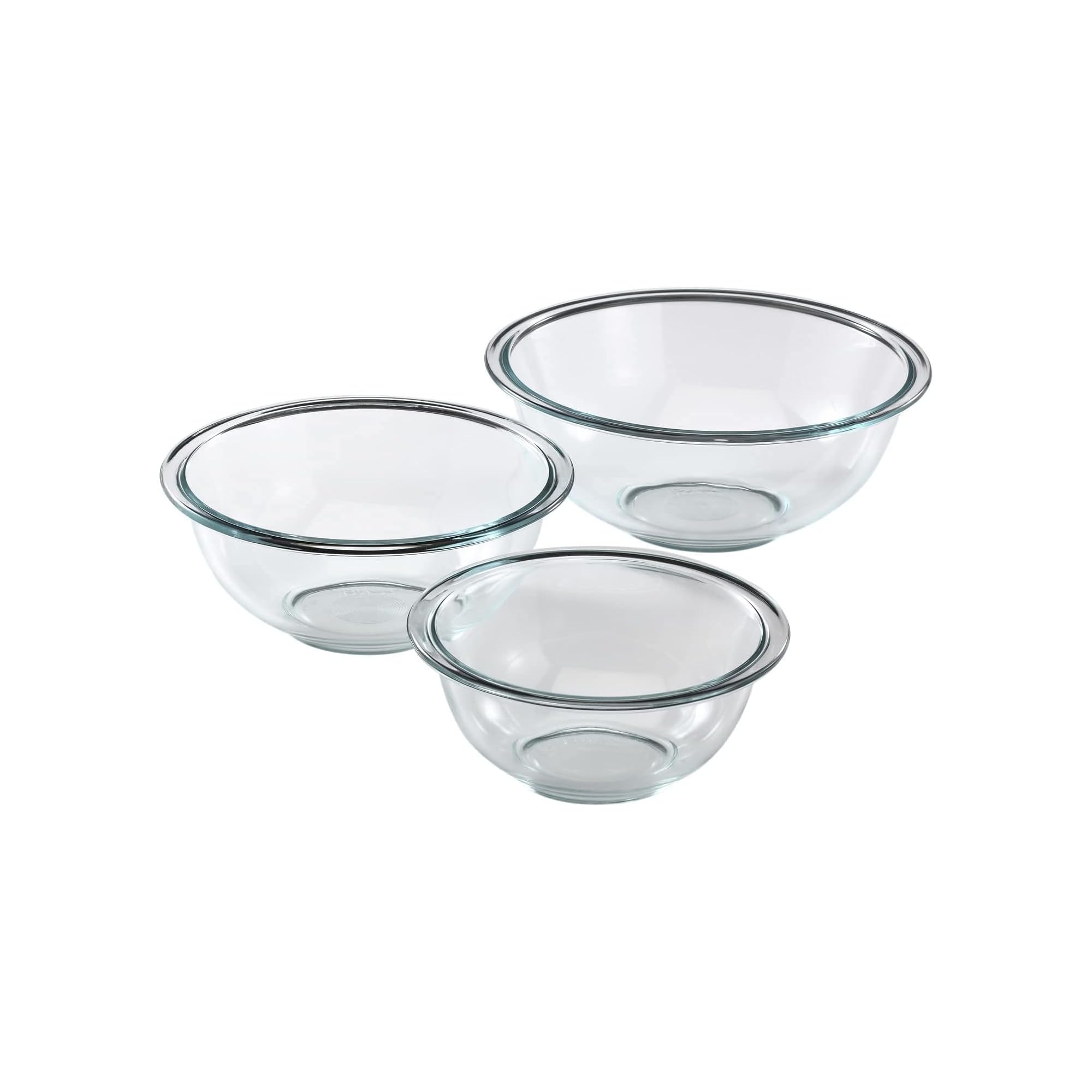 Pyrex Essentials (3-Piece) Glass Mixing Bowls Set for Prepping and Baking | Preh