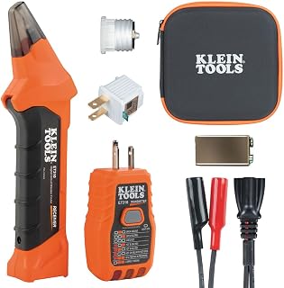 Klein Tools ET310KIT AC Circuit Breaker Finder Kit | Electric Tester, GFCI Tester, Leads, Adapters and Case
