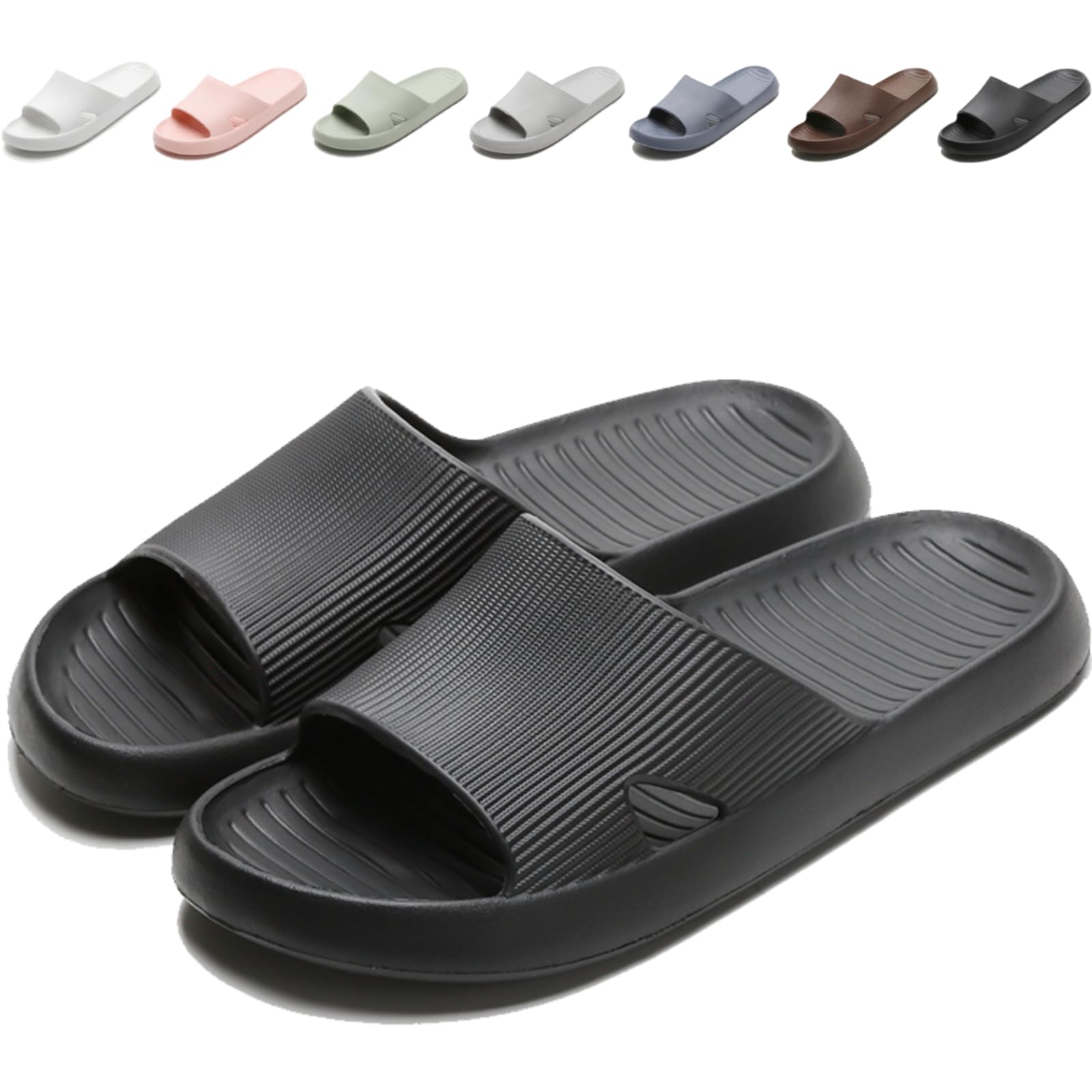 Anmerl Shower Shoes for Men and Women, Quick-Drying Lightweight EVA Non-Slip Sli