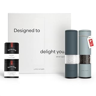 LARS NYSØM Salt and Pepper Mill Set with 2 Spice Cans