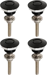 Vkinman 4Pcs 30mm (1.18 inch) Universal Auto Vehicle Quick Release Latch, Mini Hood Pin Lock Clip Kit Push Button Bonnet, Replace for Auto Car Bumper Hood License Plate