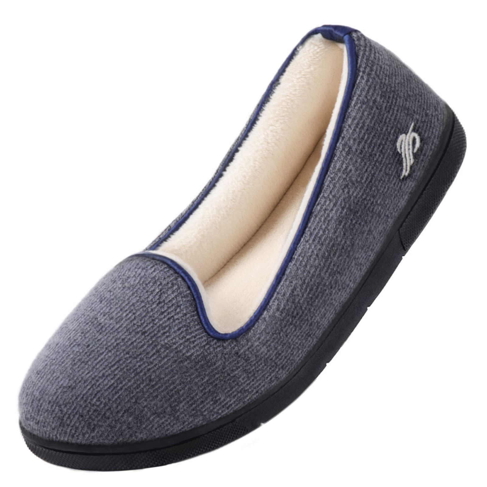 Wishcotton Hausschuhe Damen Leichte und Atmungsaktive Slip On Slippers Bequeme P