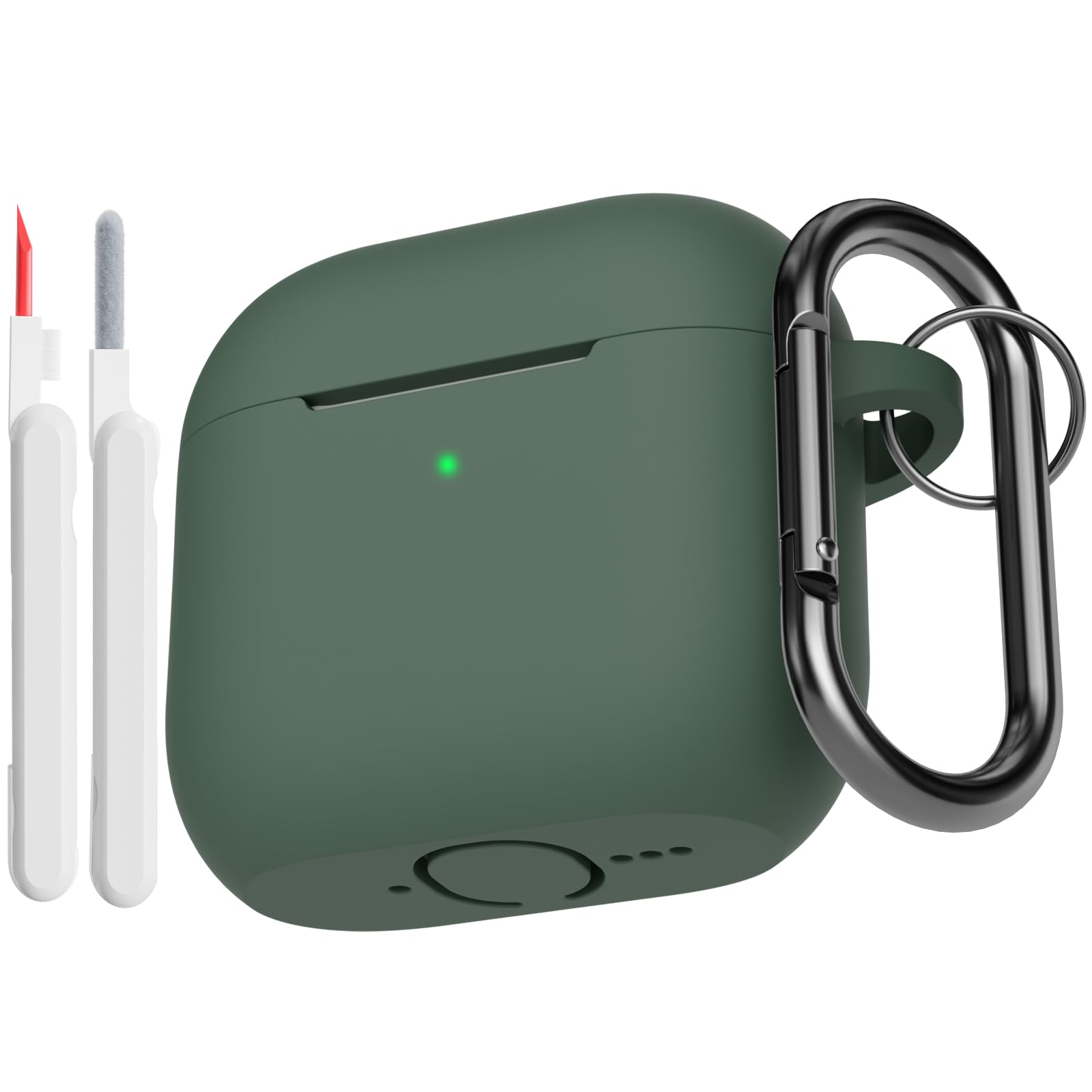 KOKOKA Case Cover for AirPods 5 & AirPods 4 with Cleaner Kit, Deep Green | Soft 