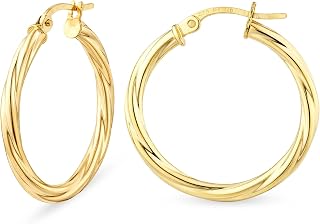 9ct Original Gold Hoop Earrings for Women - Premium Quality Earrings for All Occasions - Versatile Gold Hoops with Top Tick Closure - Branded Box Included