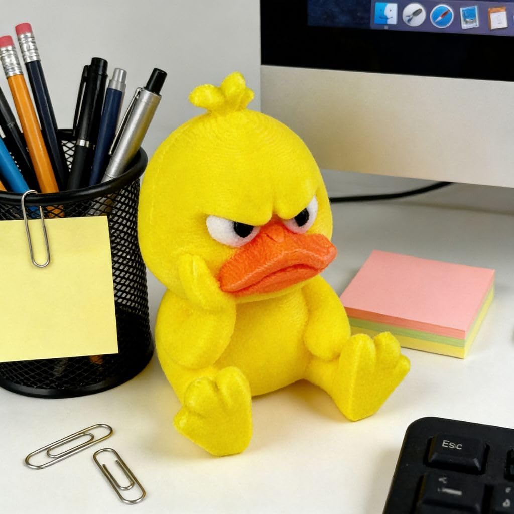 Angry Duck Collectible Figurine, 1 Piece Expressive Decor Pout Face Sitting Duck