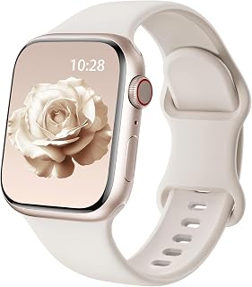 Silicone Sport Strap Compatible with Apple Watch Straps 38mm 40mm 41mm 42mm | Soft and Breathable for Women Men,Waterproof Replacement Bands for iWatch Series 12 11 10 9 8 7 6 5 4 3 2 1 SE ,Stralight