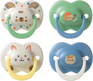 Tommee Tippee Ultimate Fit Orthodontic Dummy 18-36m Silicone Pack of 4 | Club House Collection, Ventilated Air Holes for Comfort, Steriliser Safe, 100% BPA Free