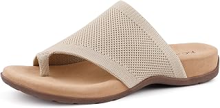BCSTUDIO Women Comfort Orthopedic Knit Flip Flop Sandals with Arch Support