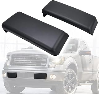 EzMech Front Bumper Pad 2009-2014 Compatible with Ford F-150 F150 Bumper Cover Trim (Set) Driver Side and Passenger Side Front Bumper Guards Inserts Bumper Pads Caps Textured Black