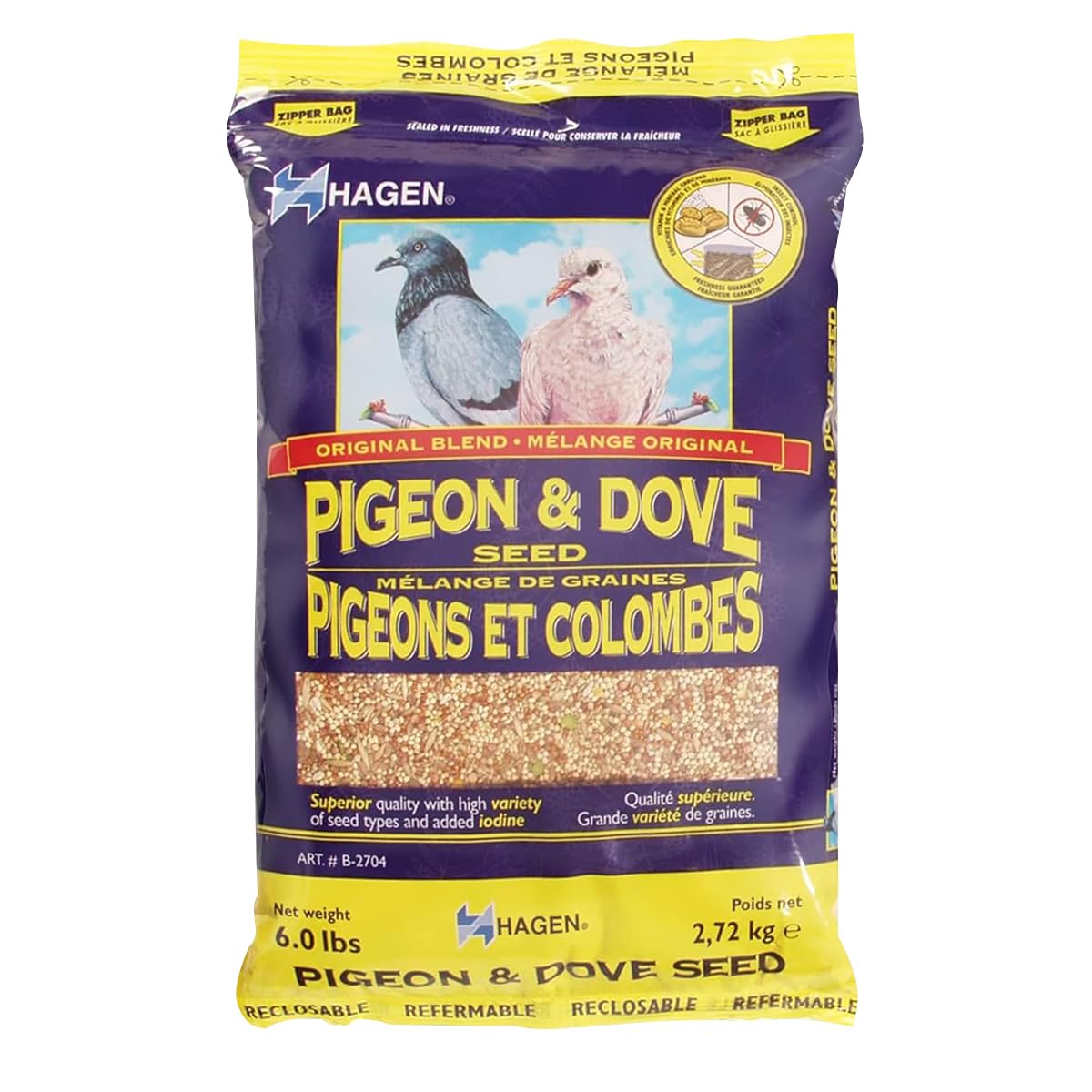 Hagen Pigeon & Dove Seed, Original Formula Bird Food, 6 lb Bag | Nutritionally C