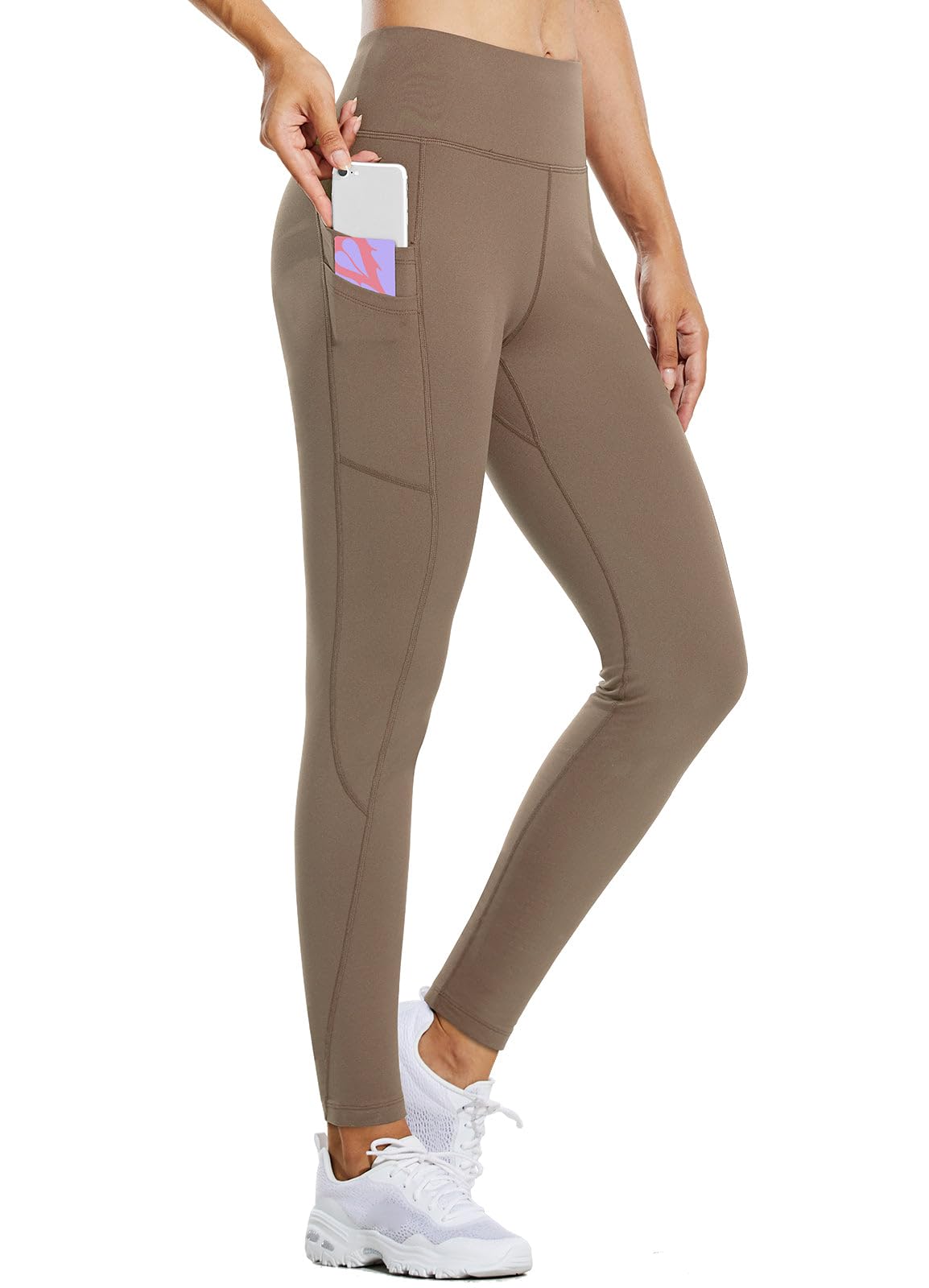 BALEAF Women's Running Pants, Long Pants, High Waist, Water Resistant, Leggings 