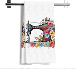 Vintage Floral Kitchen Tea Towels for Sewing Lovers Funny Gifts for Women Dressmakers Decorative Tea Towels for Kitchen Bathroom Home Decor Gifts