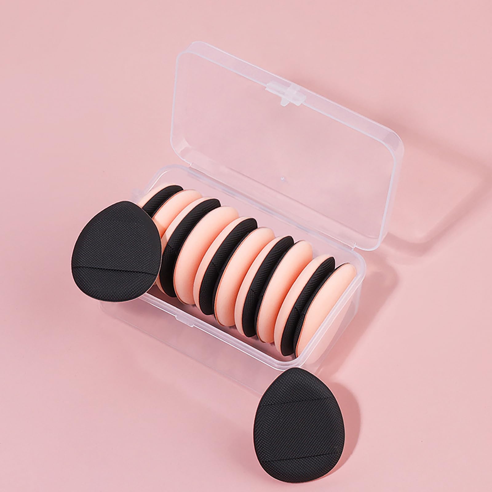 10 Pack Finger Sponges Boxed Wet Dry Use Non Absorbent Mini Pinky Cushion Makeup