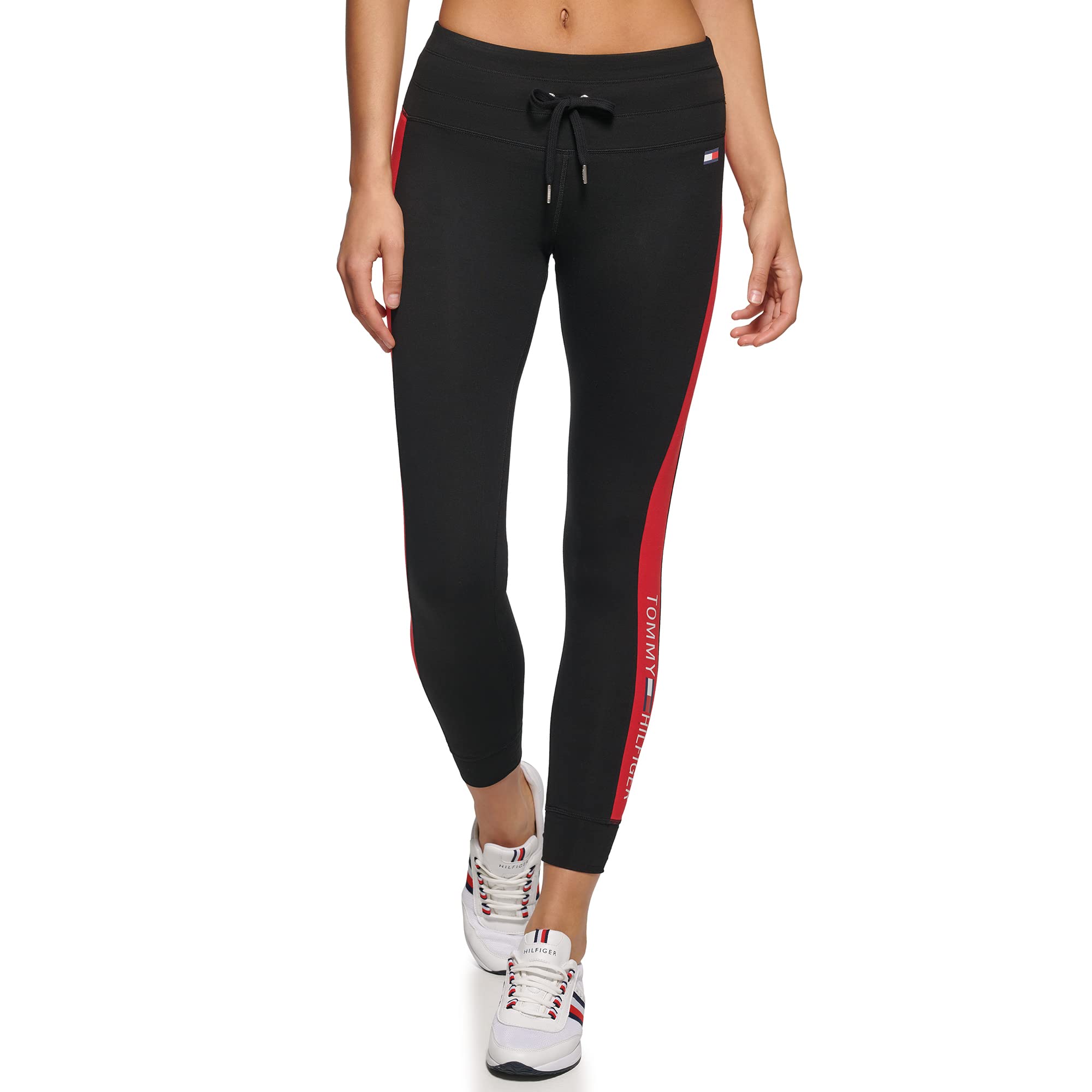 Tommy Hilfiger Womens Performance High Rise Flag Blocked LeggingLeggings